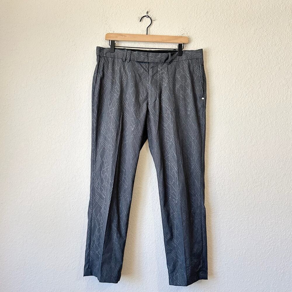 RALPH LAUREN RLX Golf Pants Gray Abstract Straight Preppy Performance